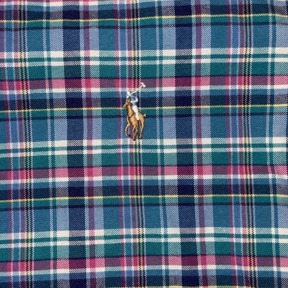 Polo Ralph Lauren Shirt Mens XL Classic Fit Multicolor Plaid Button Down‎